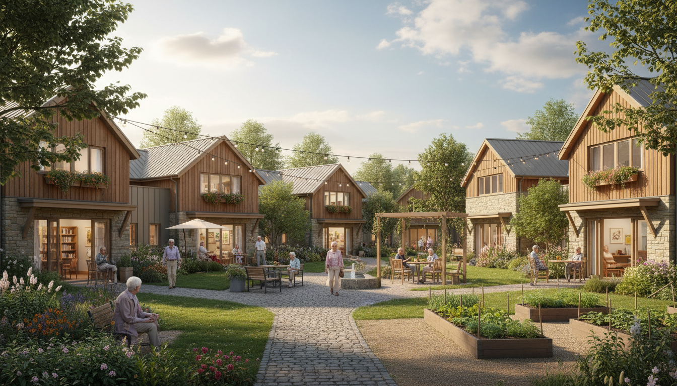 What is the neighbourhood streetscape model in aged care design.png