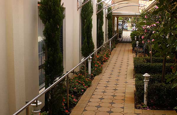 Bateman Aged Care Residence outdoor garden corridor